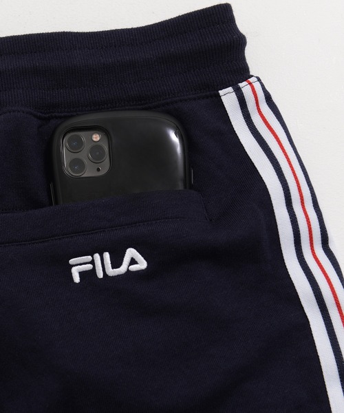 FILA（フィラ）の「【別注】FILA/フィラ ブランド ロゴ スウェット ジャージ ライン ジョガーパンツ トラックパンツ（スウェットパンツ・レディース・ブラック/ネイビー/杢グレー/グレー系その他/ブラック系その他/ブルー系その他・M/L/LL/3L）」の21枚目の写真