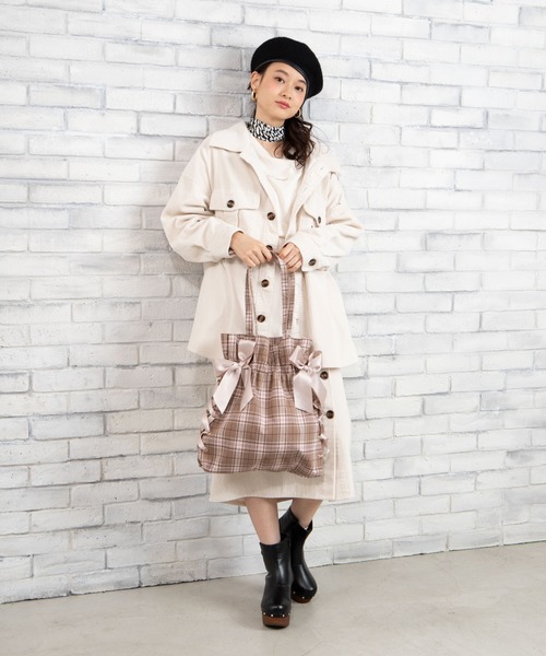 WEGO（ウィゴー）の「WEGO/サイドレースアップリボン巾着トートバッグ（トートバッグ・レディース・ブラック/キナリ/その他2/その他1・FREE）」の20枚目の写真