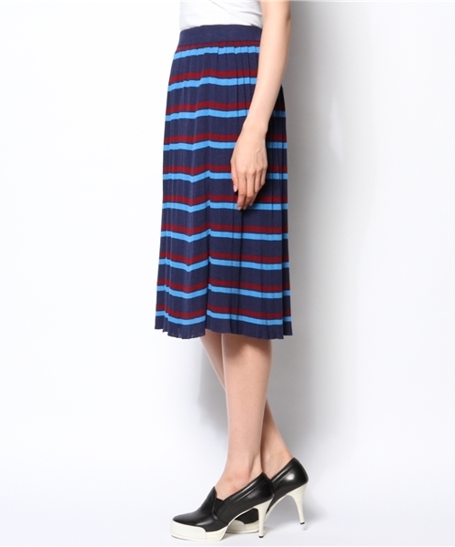 ROSE BUD(ローズバッド)の「LK-14223 MULTI ST PLEATED SKIRT(スカート・レディース・ネイビー/グレー・ONE SIZE)」の8枚目の写真