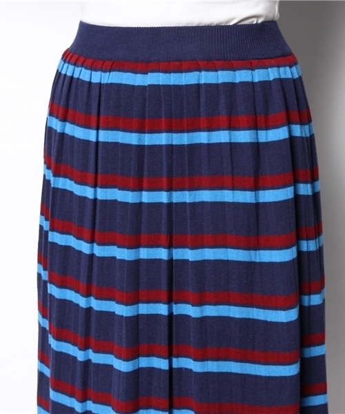 ROSE BUD(ローズバッド)の「LK-14223 MULTI ST PLEATED SKIRT(スカート・レディース・ネイビー/グレー・ONE SIZE)」の6枚目の写真