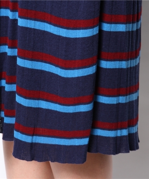 ROSE BUD(ローズバッド)の「LK-14223 MULTI ST PLEATED SKIRT(スカート・レディース・ネイビー/グレー・ONE SIZE)」の5枚目の写真