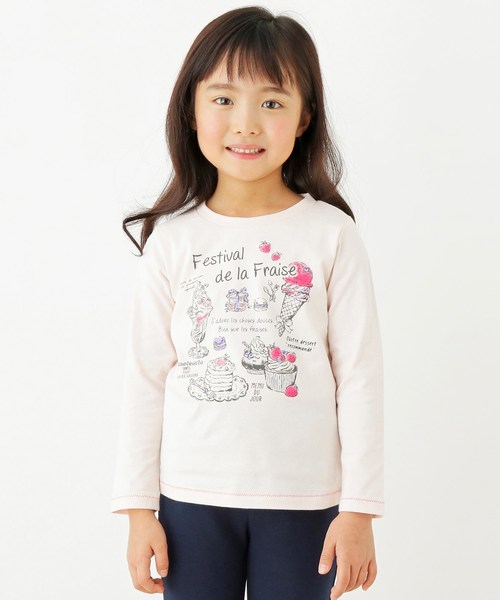 3can4on（サンカンシオン）の「◇【90-140cm】スイーツプリントロンT  