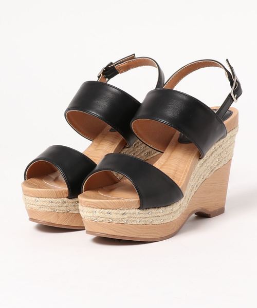 Mafmof(マフモフ)の「Mafmof(マフモフ) ダブルベルトのウェッジソールサンダル(サンダル・レディース・ホワイト/ブラック/シルバー・S/M/L/LL)」の10枚目の写真