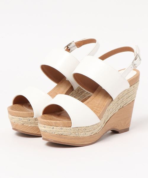 Mafmof(マフモフ)の「Mafmof(マフモフ) ダブルベルトのウェッジソールサンダル(サンダル・レディース・ホワイト/ブラック/シルバー・S/M/L/LL)」の9枚目の写真