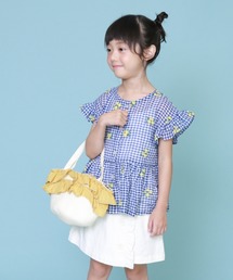 la poche biscuit（ラポシェビスキュイ）の「フリル付きかごバッグ（かごバッグ）」