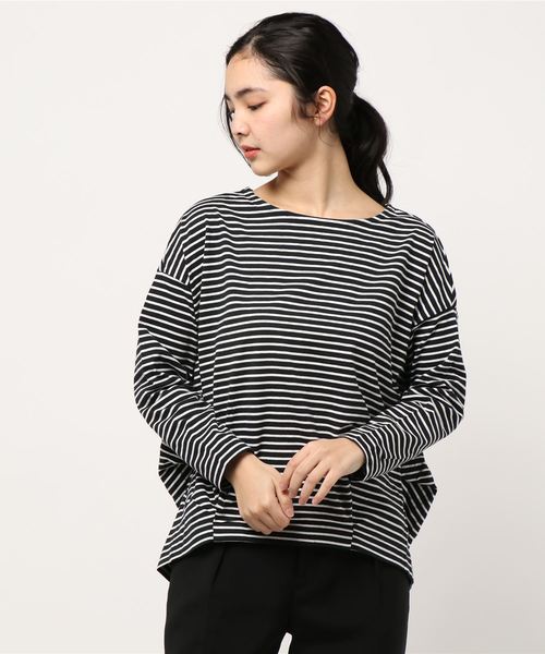 AMERICAN HOLIC(アメリカンホリック)の「フロントタックカットプルオーバー *●(Tシャツ/カットソー・レディース・ブラック/アイボリー/ブルー系その他2・L/M)」の1枚目の写真