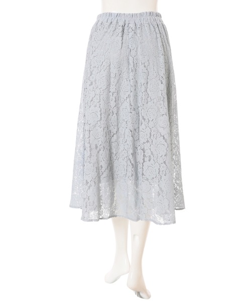 fifth（フィフス）の「総レースフラワーフレアスカート（スカート・レディース・ブラック/ブルー・MEDIUM）」の7枚目の写真