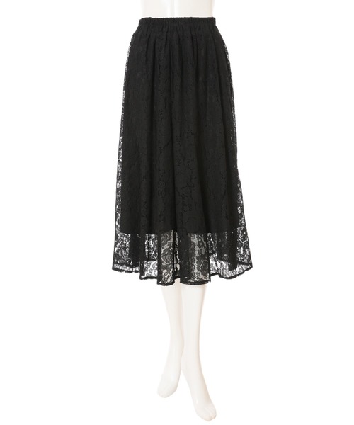 fifth（フィフス）の「総レースフラワーフレアスカート（スカート・レディース・ブラック/ブルー・MEDIUM）」の3枚目の写真