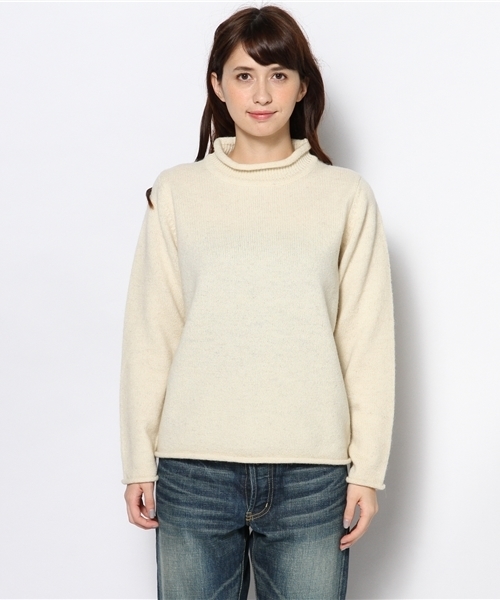 BEAMS BOY（ビームスボーイ）の「WARREN SCOTT×BEAMS BOY / ロールネック セーター（ニット/セーター・レディース・ホワイト/グレー/ブルー・ONE SIZE）」の4枚目の写真