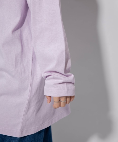 Mysa&Liina（ミーサリーナ）の「ヘンリーネックBIGロングTシャツ（Tシャツ/カットソー・レディース・ブラック/オフホワイト/サックスブルー/ラベンダー・M）」の9枚目の写真