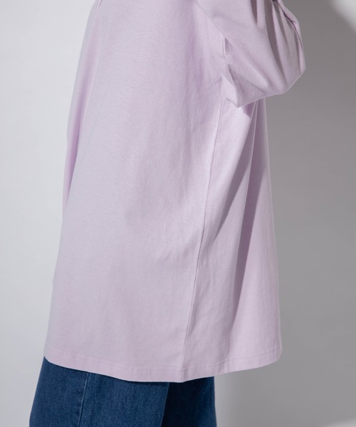 Mysa&Liina（ミーサリーナ）の「ヘンリーネックBIGロングTシャツ（Tシャツ/カットソー・レディース・ブラック/オフホワイト/サックスブルー/ラベンダー・M）」の10枚目の写真