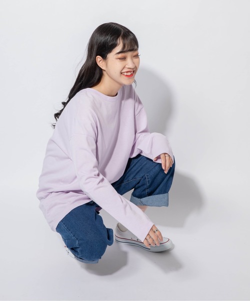 Mysa&Liina（ミーサリーナ）の「ヘンリーネックBIGロングTシャツ（Tシャツ/カットソー・レディース・ブラック/オフホワイト/サックスブルー/ラベンダー・M）」の12枚目の写真