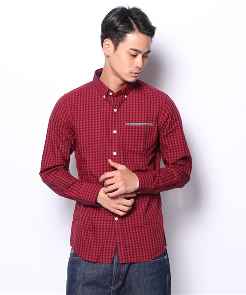 WEGO(ウィゴー)の「WEGO/ギンガムチェックシャツ(シャツ/ブラウス・メンズ・レッド/ブラック・LARGE/MEDIUM)」の12枚目の写真