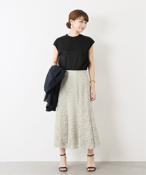 La TOTALITE(ラトータリテ)の「スムースハイネックフレンチスリーブプルオーバー【手洗い可能】◆(Tシャツ/カットソー・レディース・ホワイト/ブラック/グレー/サックスブルー・FREE)」の9枚目の写真