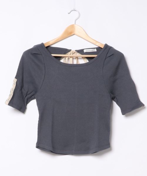 archives（アルシーヴ）の「パワショルバックシャンプルオーバー（Tシャツ/カットソー・レディース・カーキ/ブルー/アイボリー・MEDIUM）」の3枚目の写真