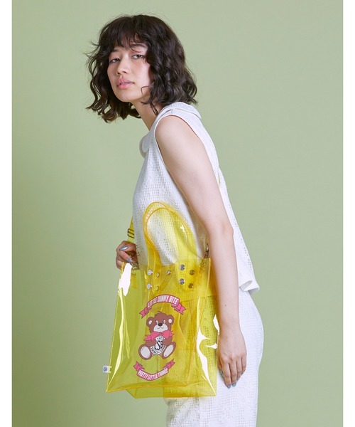 Little sunny bite（リトルサニーバイト）の「Cutie bear LSB logo pvc bag（トートバッグ・レディース・ピンク/イエロー/クリア・FREE）」の11枚目の写真