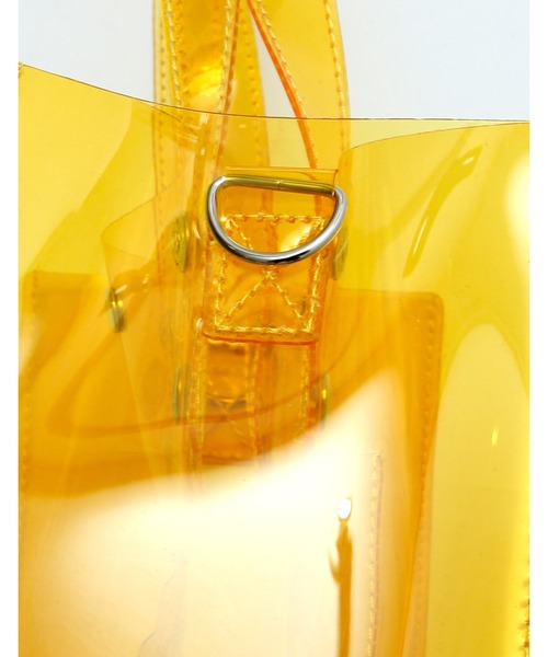 Little sunny bite（リトルサニーバイト）の「Cutie bear LSB logo pvc bag（トートバッグ・レディース・ピンク/イエロー/クリア・FREE）」の4枚目の写真