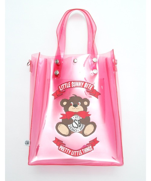 Little sunny bite（リトルサニーバイト）の「Cutie bear LSB logo pvc bag（トートバッグ・レディース・ピンク/イエロー/クリア・FREE）」の19枚目の写真