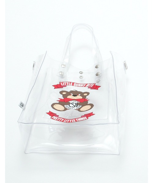 Little sunny bite（リトルサニーバイト）の「Cutie bear LSB logo pvc bag（トートバッグ・レディース・ピンク/イエロー/クリア・FREE）」の17枚目の写真