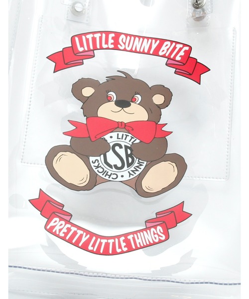 Little sunny bite（リトルサニーバイト）の「Cutie bear LSB logo pvc bag（トートバッグ・レディース・ピンク/イエロー/クリア・FREE）」の6枚目の写真