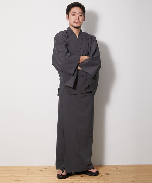Snow Peak(スノーピーク)の「DWR Lightweight OUTDOOR KIMONO(着物・メンズ・ライトブルー/チャコールグレー・1/MEDIUM/LARGE/SMALL/X-LARGE/2)」の2枚目の写真