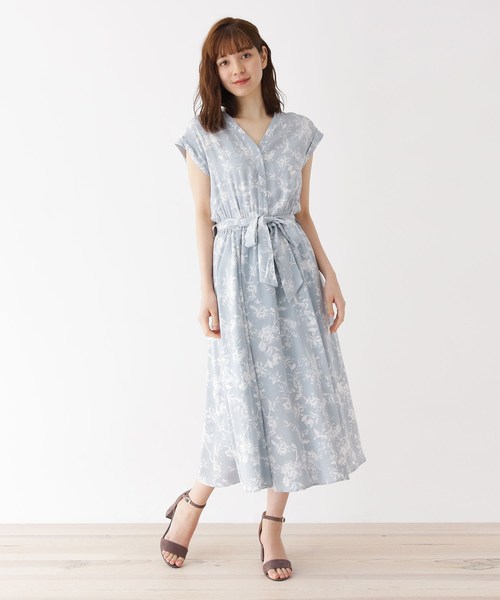 セール 大きいサイズあり 13号 15号 花柄リボンワンピース ワンピース Soup スープ のファッション通販 Zozotown