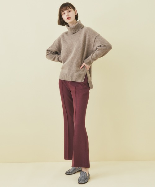 STUDIOUS（ステュディオス）の「【STUDIOUS】ライトツイルスリットフレアパンツ（その他パンツ・レディース・ワインレッド/カーキ/ブラック/パープル・2/1）」の15枚目の写真