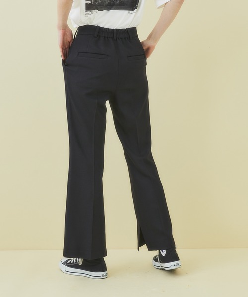 STUDIOUS（ステュディオス）の「【STUDIOUS】ライトツイルスリットフレアパンツ（その他パンツ・レディース・ワインレッド/カーキ/ブラック/パープル・2/1）」の9枚目の写真