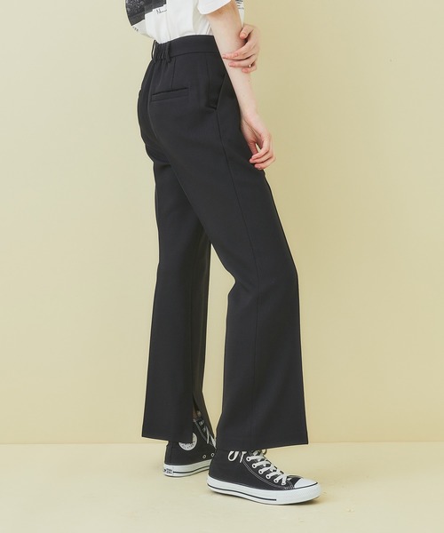 STUDIOUS（ステュディオス）の「【STUDIOUS】ライトツイルスリットフレアパンツ（その他パンツ・レディース・ワインレッド/カーキ/ブラック/パープル・2/1）」の12枚目の写真