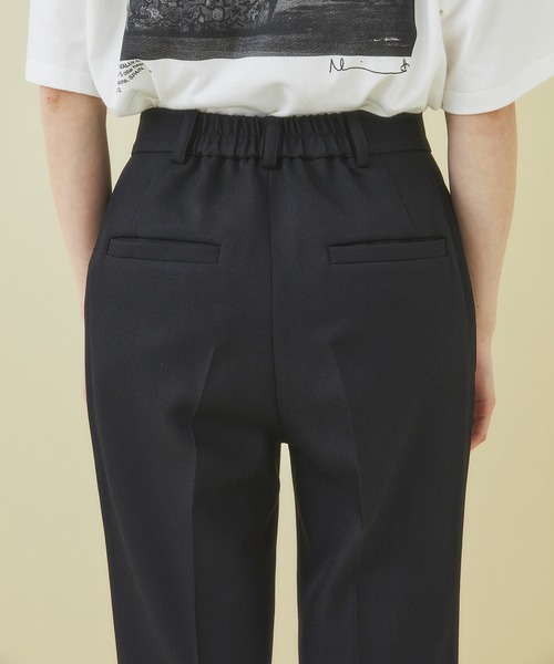 STUDIOUS（ステュディオス）の「【STUDIOUS】ライトツイルスリットフレアパンツ（その他パンツ・レディース・ワインレッド/カーキ/ブラック/パープル・2/1）」の6枚目の写真