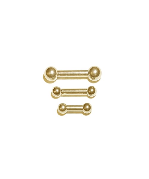MORPH(モルフ)の「MORPH モルフ バーベルボディーピアス 8ゲージ 8mm~16mm(ピアス(片耳用)・メンズ・ゴールド・8/10/12/14/16)」の4枚目の写真