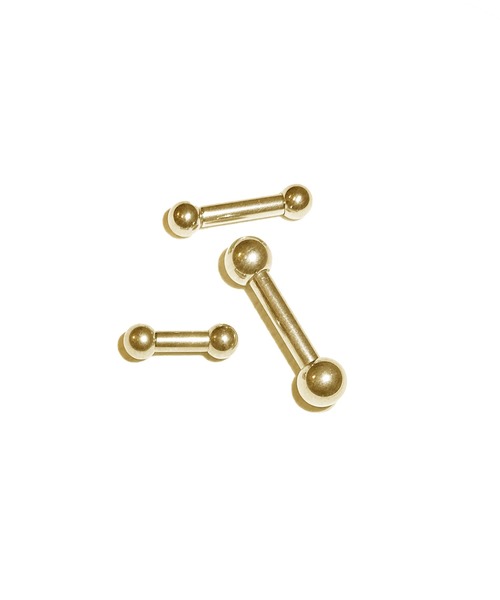 MORPH(モルフ)の「MORPH モルフ バーベルボディーピアス 8ゲージ 8mm~16mm(ピアス(片耳用)・メンズ・ゴールド・8/10/12/14/16)」の5枚目の写真