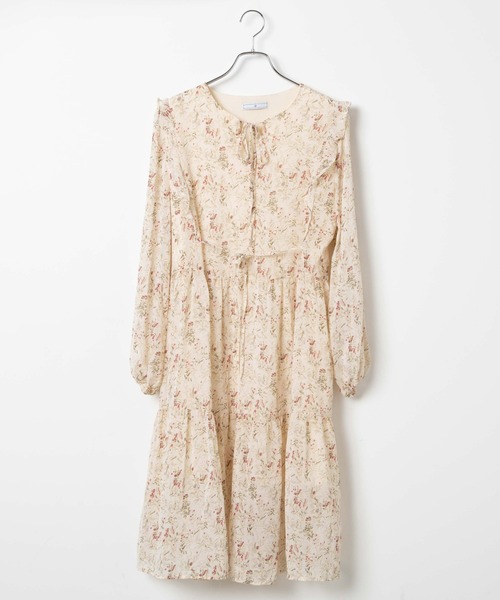 WEGO（ウィゴー）の「WEGO/フラワーフリルワンピース（ワンピース・レディース・ホワイト/ブラック・FREE）」の9枚目の写真