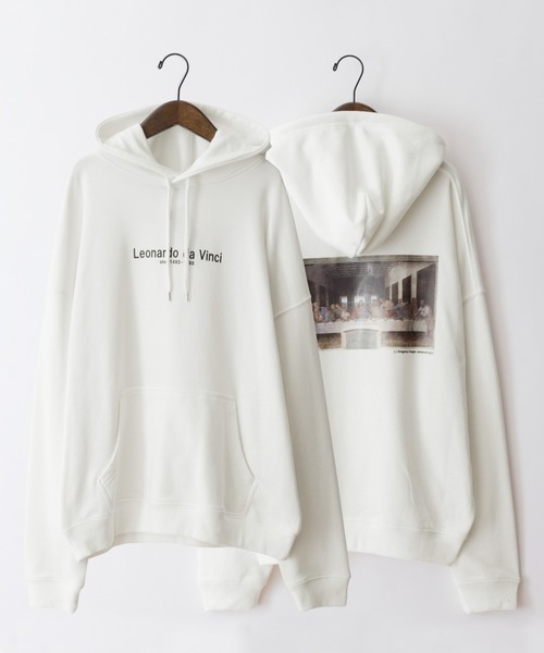 MONO-MART（モノマート）の「別注プリントART オーバーサイズ裏毛プルオーバーパーカー（パーカー・メンズ・ブラウン系その他3/ベージュ系その他/ホワイト系その他2/ホワイト系その他/ベージュ系その他4/グリーン系その他2/ブラック系その他4/ホワイト系その他3/ブラウン系その他/ブラック系その他/グリーン系その他4/グレー系その他3/グレー系その他5/ベージュ系その他3/ホワイト系その他4/グリーン系その他/グレー系その他4/ベージュ系その他2/ブラウン系その他2/グリーン系その他5/ブラウン系その他4/ブラック系その他5/ホワイト系その他5/グレー系その他2/グレー系その他/ブラック系その他3/グリーン系その他3/ベージュ系その他5/ブラウン系その他5/ブラック系その他2・M/L/S）」の3枚目の写真