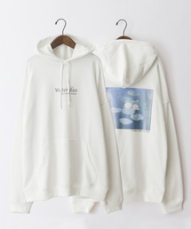 MONO-MART | 別注プリントARTパーカー/ビッグシルエット アートプリント プルオーバー パーカー/self portrait/Leonardo da Vinci/Monet Claude Oscar/Cafe Terrace/Waterlilies(パーカー)