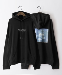 MONO-MART | 別注プリントARTパーカー/ビッグシルエット アートプリント プルオーバー パーカー/self portrait/Leonardo da Vinci/Monet Claude Oscar/Cafe Terrace/Waterlilies(パーカー)