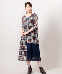 JETSET SOLO PLUS （ジェットセットソロプラス）の「【NUMPH】チェックコンビワンピース（ワンピース・キッズ）」