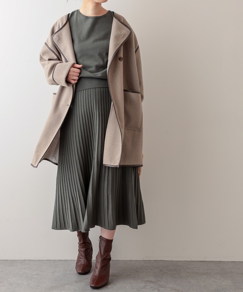 natural couture(ナチュラルクチュール)の「バックパールニットプルオーバー(ニット/セーター・レディース・ブラック/ブラウン/モカ/グリーン/サックスブルー・FREE)」の16枚目の写真