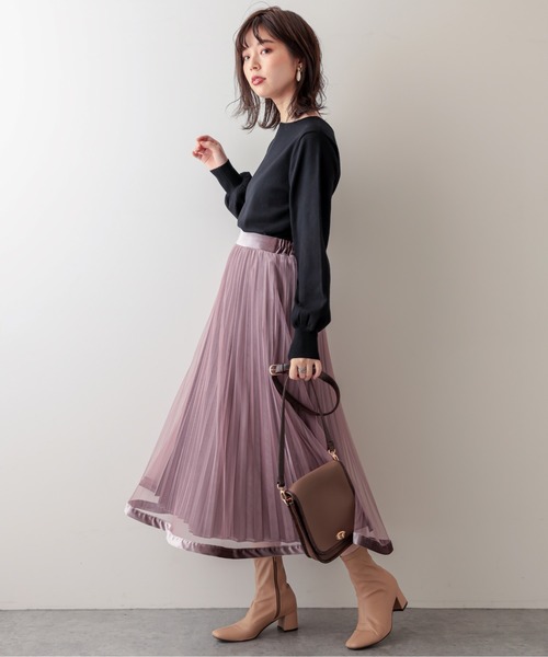 natural couture(ナチュラルクチュール)の「バックパールニットプルオーバー(ニット/セーター・レディース・ブラック/ブラウン/モカ/グリーン/サックスブルー・FREE)」の12枚目の写真