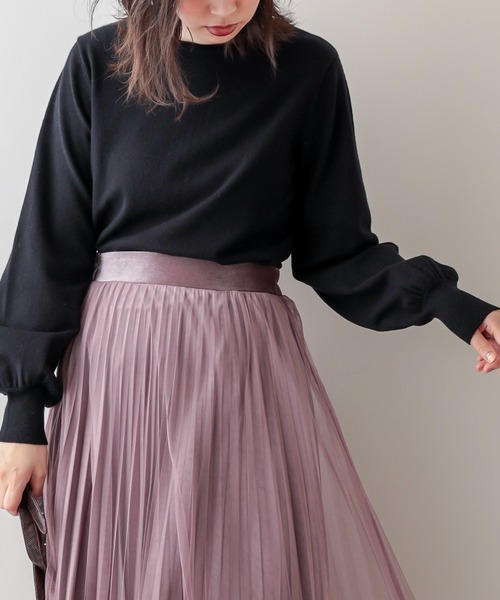 natural couture(ナチュラルクチュール)の「バックパールニットプルオーバー(ニット/セーター・レディース・ブラック/ブラウン/モカ/グリーン/サックスブルー・FREE)」の9枚目の写真