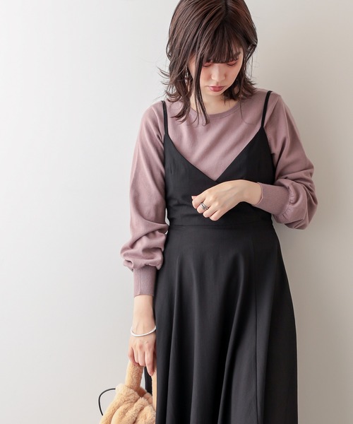 natural couture(ナチュラルクチュール)の「バックパールニットプルオーバー(ニット/セーター・レディース・ブラック/ブラウン/モカ/グリーン/サックスブルー・FREE)」の22枚目の写真
