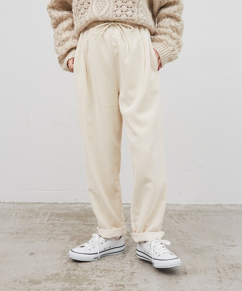 Libra Cue（リブラ キュー）の「コーデュロイシェフパンツ（その他パンツ・レディース・ホワイト/ブラック/グレー/ブラウン・FREE）」の2枚目の写真