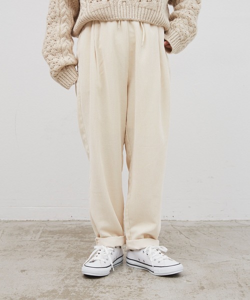 Libra Cue（リブラ キュー）の「コーデュロイシェフパンツ（その他パンツ・レディース・ホワイト/ブラック/グレー/ブラウン・FREE）」の6枚目の写真