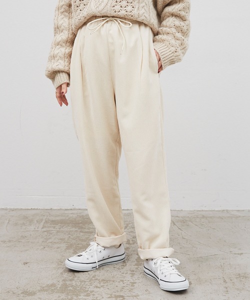 Libra Cue（リブラ キュー）の「コーデュロイシェフパンツ（その他パンツ・レディース・ホワイト/ブラック/グレー/ブラウン・FREE）」の7枚目の写真