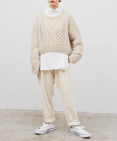 Libra Cue（リブラ キュー）の「コーデュロイシェフパンツ（その他パンツ・レディース・ホワイト/ブラック/グレー/ブラウン・FREE）」の11枚目の写真