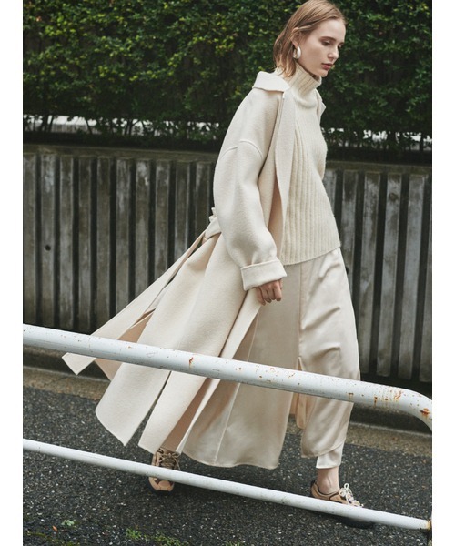emmi（エミ）の「【emmi atelier】リブニットサテンスカートset 