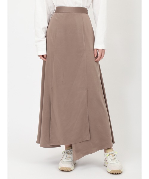emmi（エミ）の「【emmi atelier】リブニットサテンスカートset 