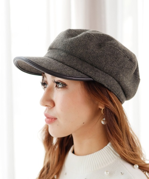 LIPSERVICE（リップサービス）の「パイピングキャスケット（キャスケット・レディース・ブラック/ブラウン・FREE）」の3枚目の写真