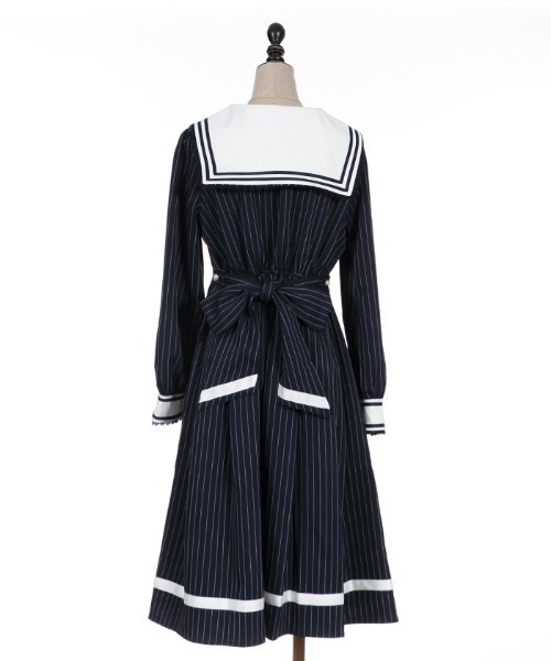 axes femme（アクシーズファム）の「ストライプセーラーワンピ
