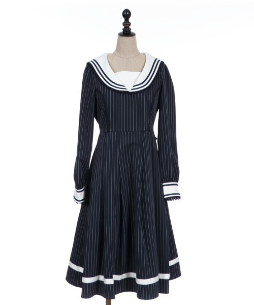 axes femme（アクシーズファム）の「ストライプセーラーワンピ